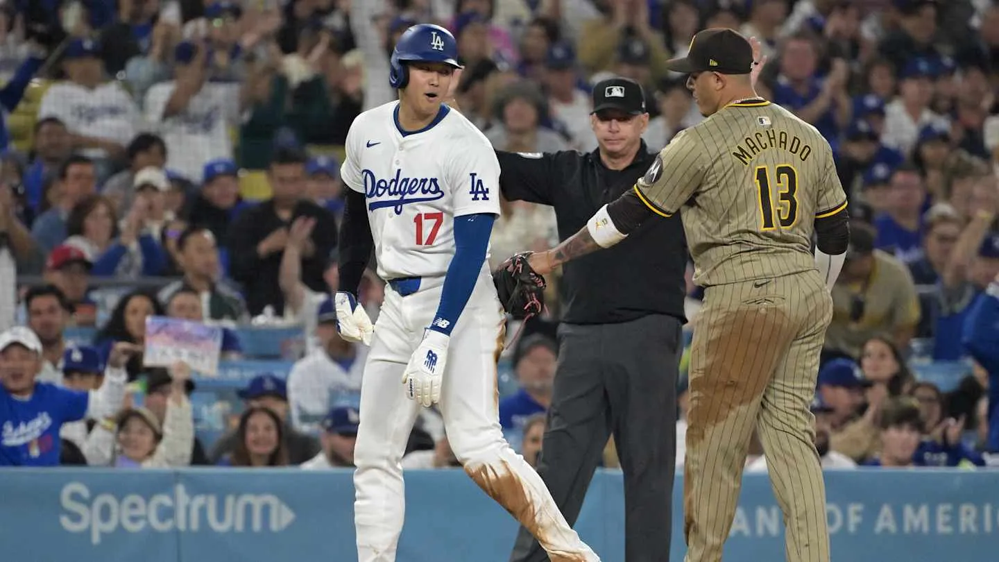 Shohei Ohtani Dodgers Bicarakan Checked Swing Manny Machado Padres